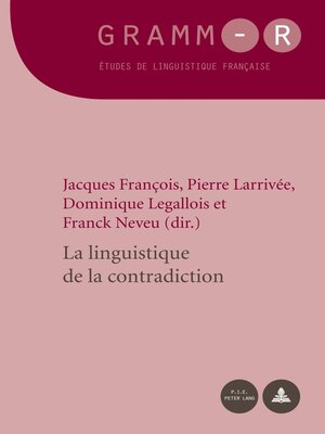 cover image of La linguistique de la contradiction
